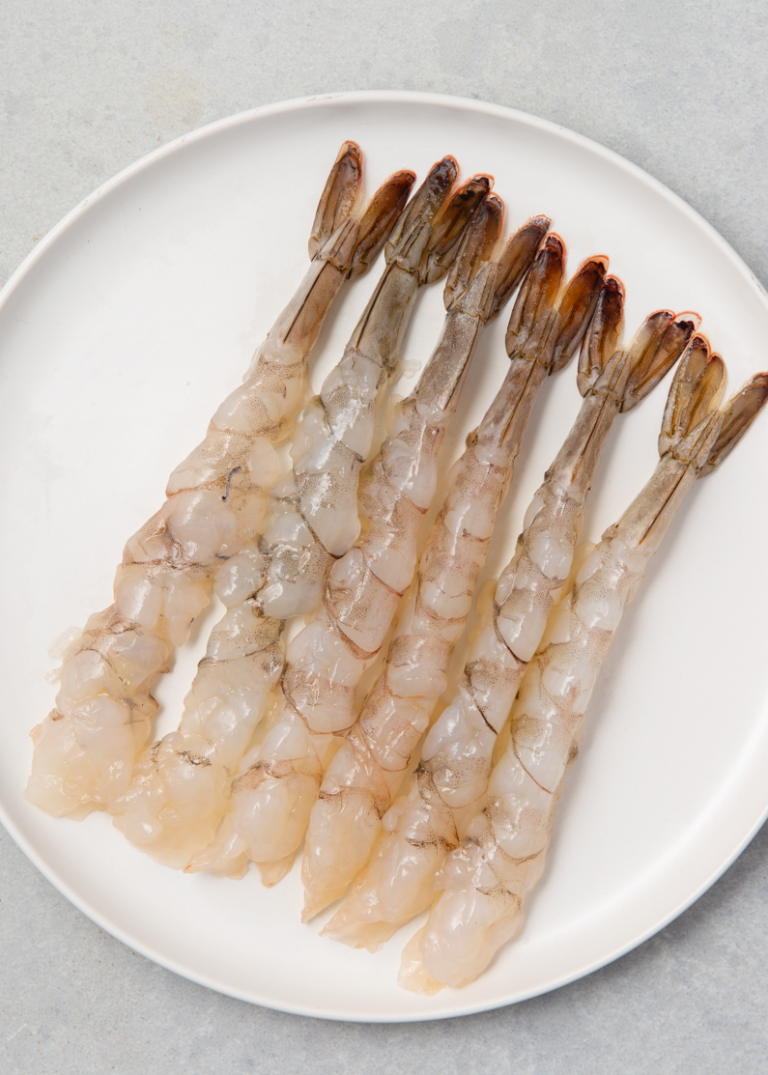 Raw Peeled and Stretched Tail On Shrimp “Nobashi Shrimp”